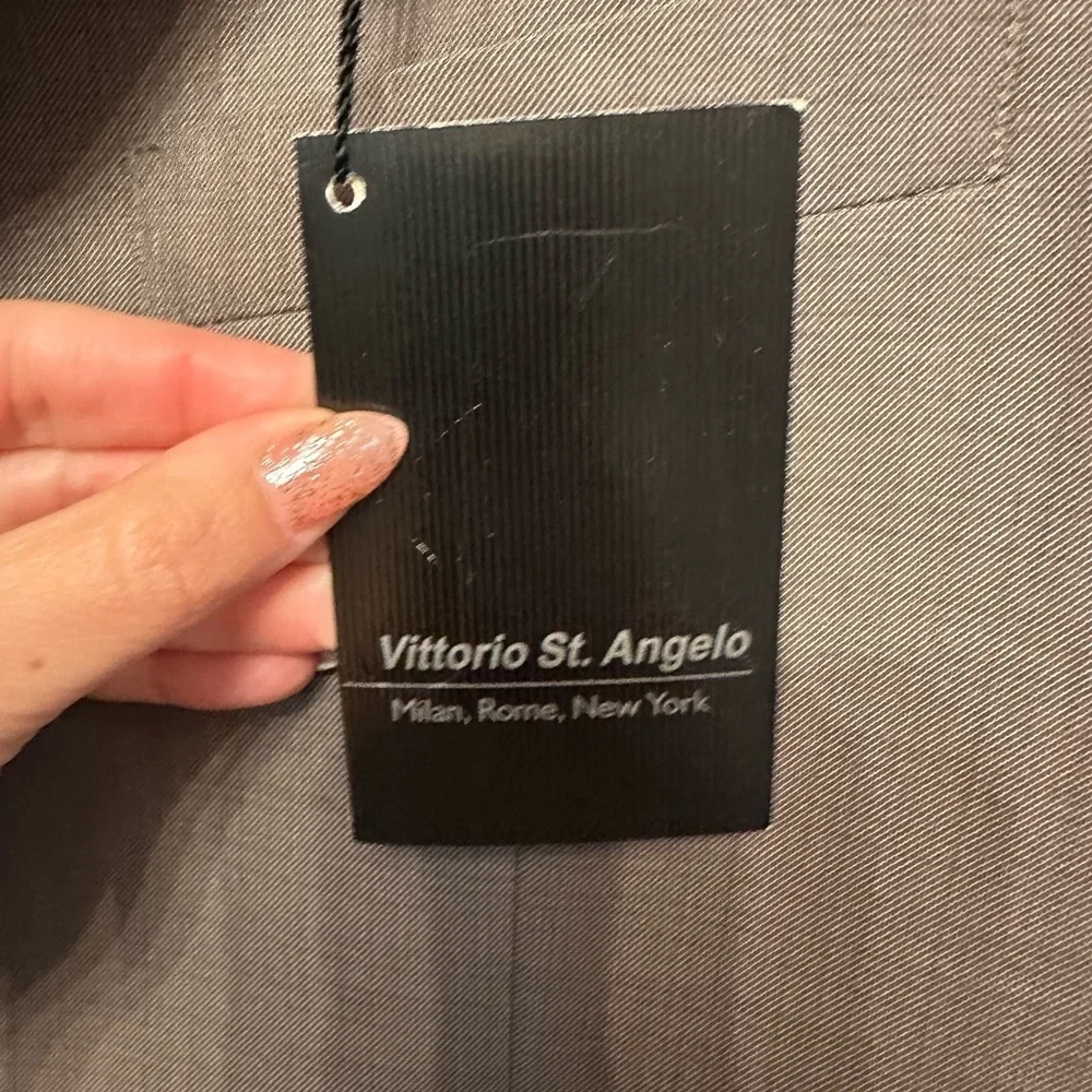 NWT Y2K Era Vittorio St Angelo Y2K Era Gray Sport Coat Blazer 40L